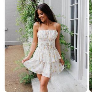 Floral Smocked Women's Dress